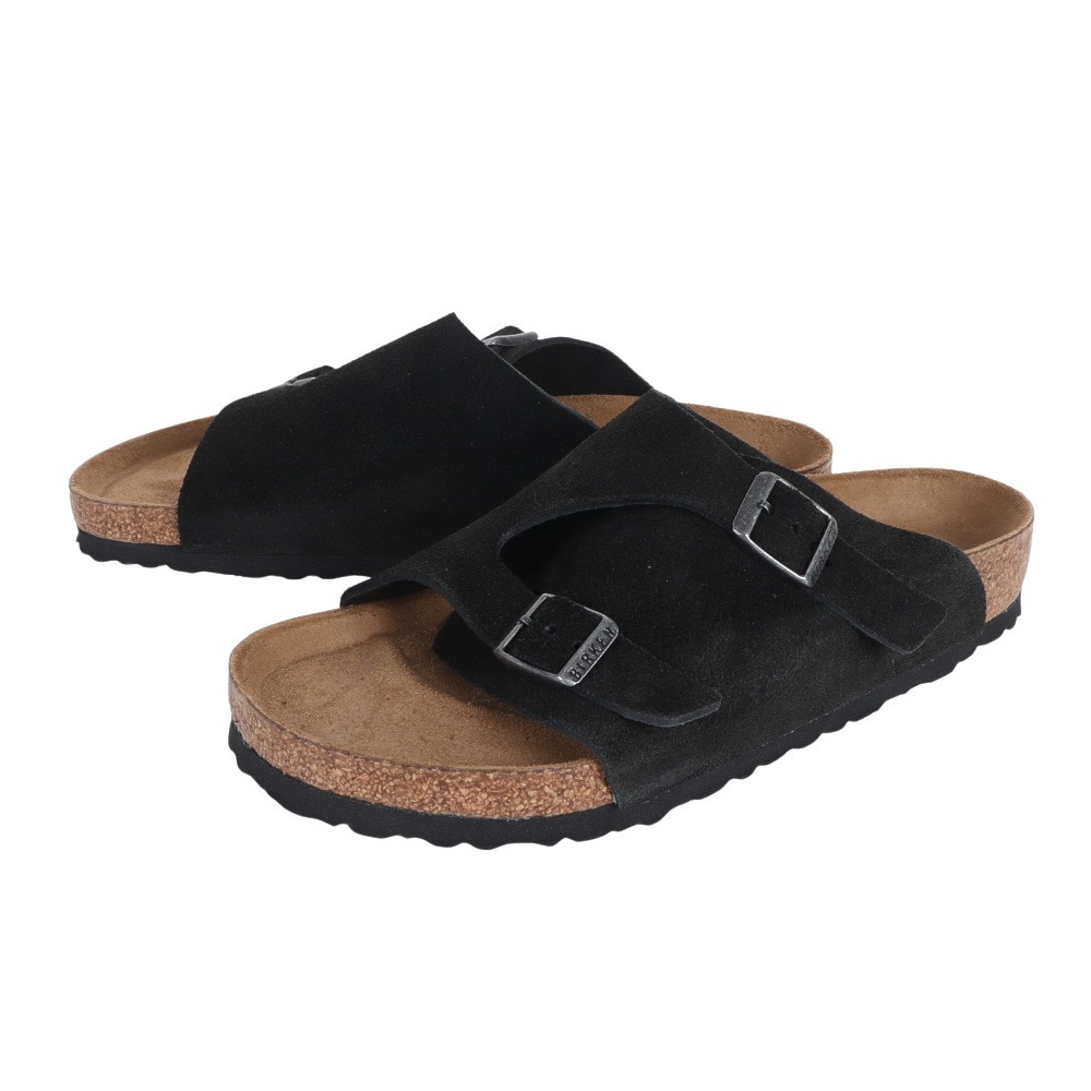 ビルケンシュトック（BIRKENSTOCK）（メンズ、レディース）ストラップサンダル チューリッヒ ソフトフットベッド ブラック 1009528 スポーツ カジュアル タウン