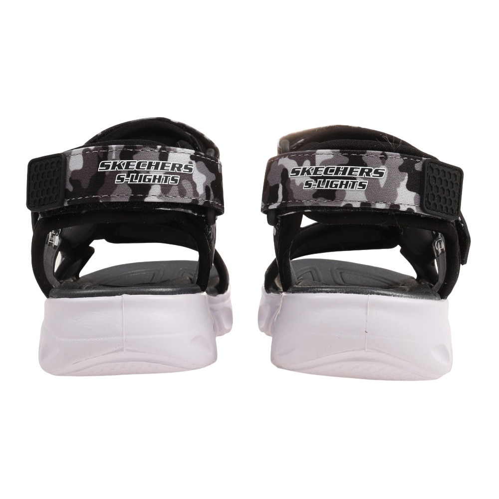 スケッチャーズ（SKECHERS）（キッズ）ジュニアストラップサンダル ヒプノスプラッシュ サン ブレイクス ブラック 400077L-BKGY 面ファスナー レジャー プール