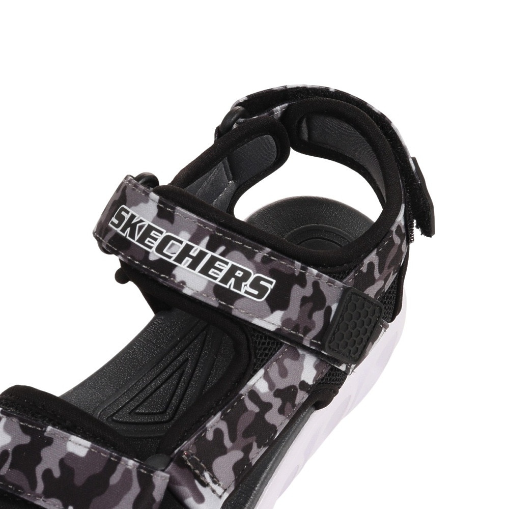 スケッチャーズ（SKECHERS）（キッズ）ジュニアストラップサンダル ヒプノスプラッシュ サン ブレイクス ブラック 400077L-BKGY 面ファスナー レジャー プール