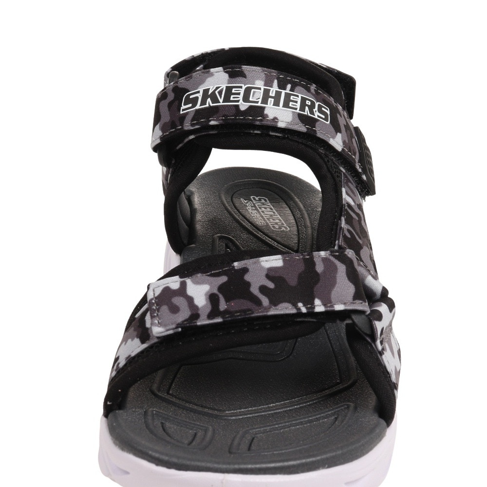 スケッチャーズ（SKECHERS）（キッズ）ジュニアストラップサンダル ヒプノスプラッシュ サン ブレイクス ブラック 400077L-BKGY 面ファスナー レジャー プール