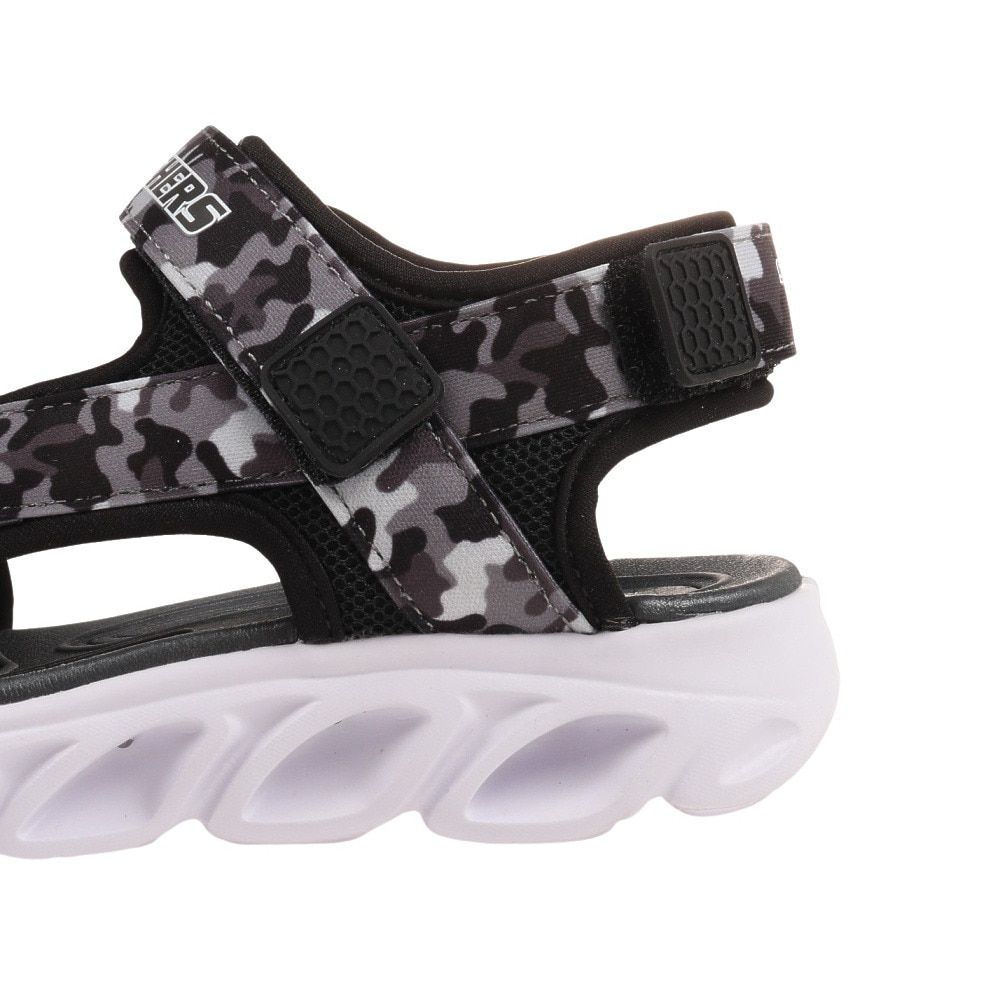 スケッチャーズ（SKECHERS）（キッズ）ジュニアストラップサンダル ヒプノスプラッシュ サン ブレイクス ブラック 400077L-BKGY 面ファスナー レジャー プール