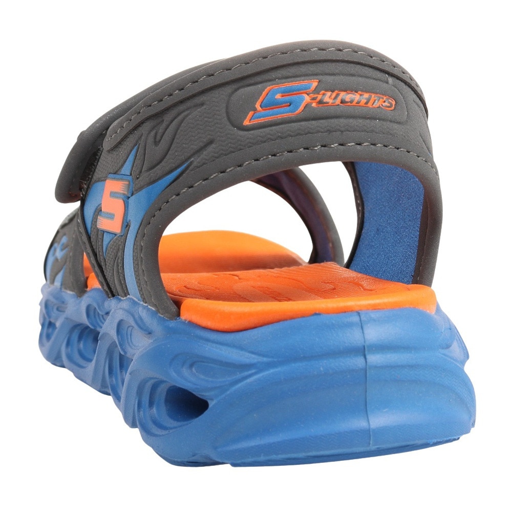 スケッチャーズ（SKECHERS）（キッズ）ジュニアストラップサンダル サーモフラッシュ ヒート タイド グレー 400102L-CCBL 面ファスナー レジャー プール