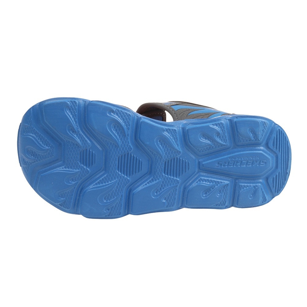スケッチャーズ（SKECHERS）（キッズ）ジュニアストラップサンダル サーモフラッシュ ヒート タイド グレー 400102L-CCBL 面ファスナー レジャー プール