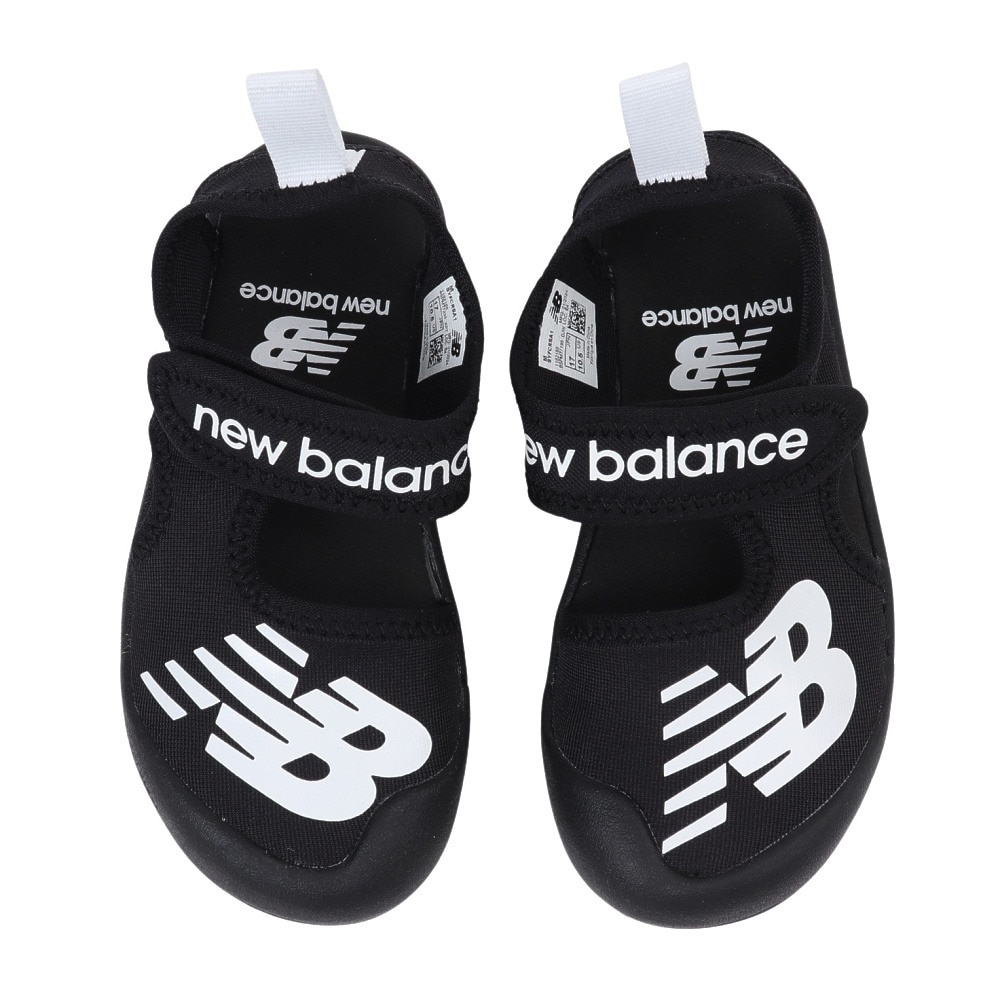 ニューバランス（new balance）（キッズ）ジュニアストラップサンダル CRSRv1 Sandal ブラック SYFCRSA1M 面ファスナー 日常履き 公園 水遊び かわいい