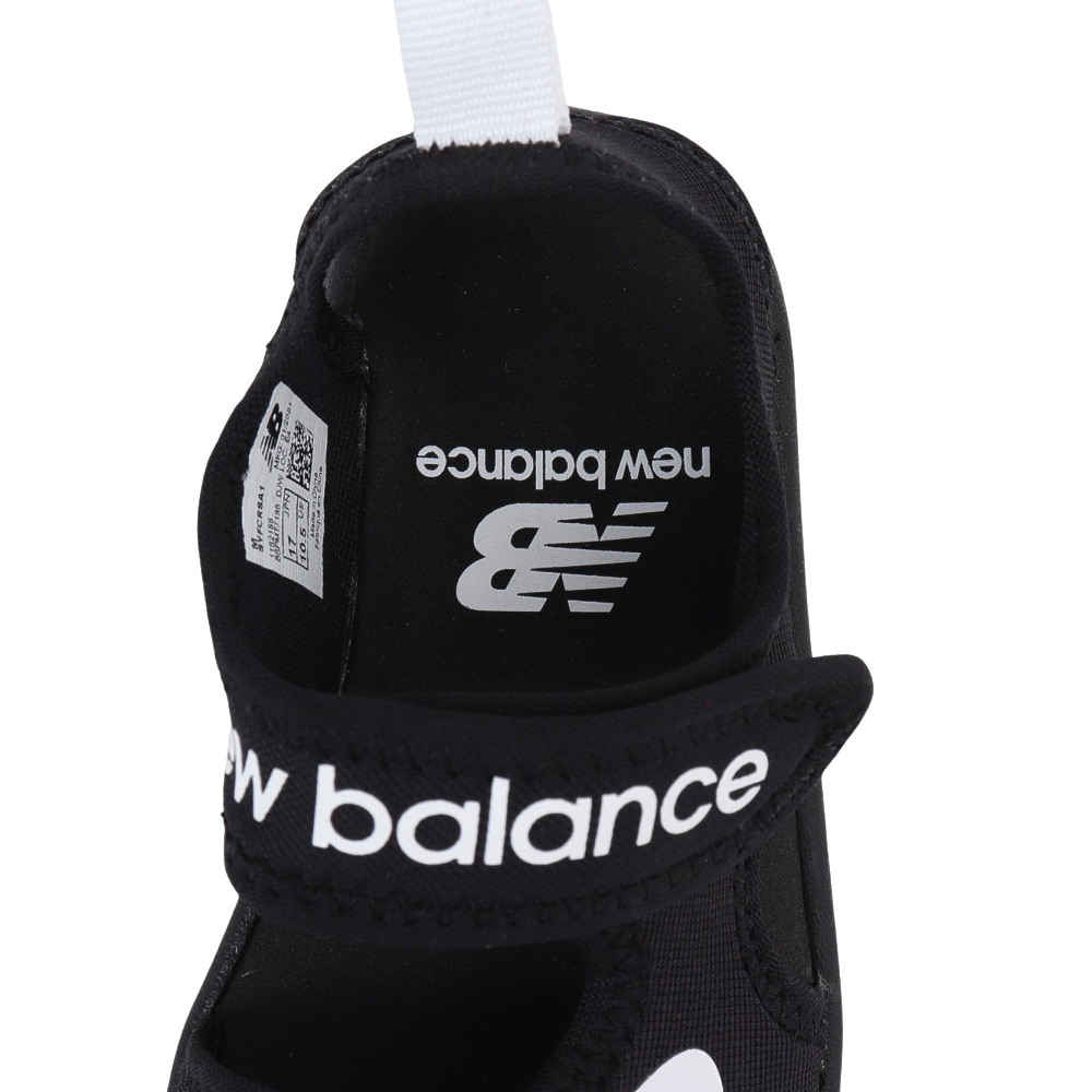 ニューバランス（new balance）（キッズ）ジュニアストラップサンダル CRSRv1 Sandal ブラック SYFCRSA1M 面ファスナー 日常履き 公園 水遊び かわいい