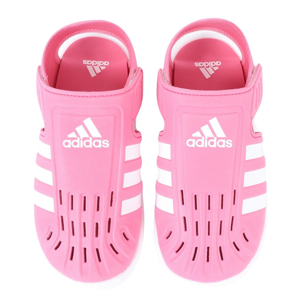 アディダス（adidas）（キッズ）ジュニアスポーツサンダル ジュニア サマー クローズドトゥ ウォーターサンダル ピンク LWS08-GW0386 面ファスナー レジャー