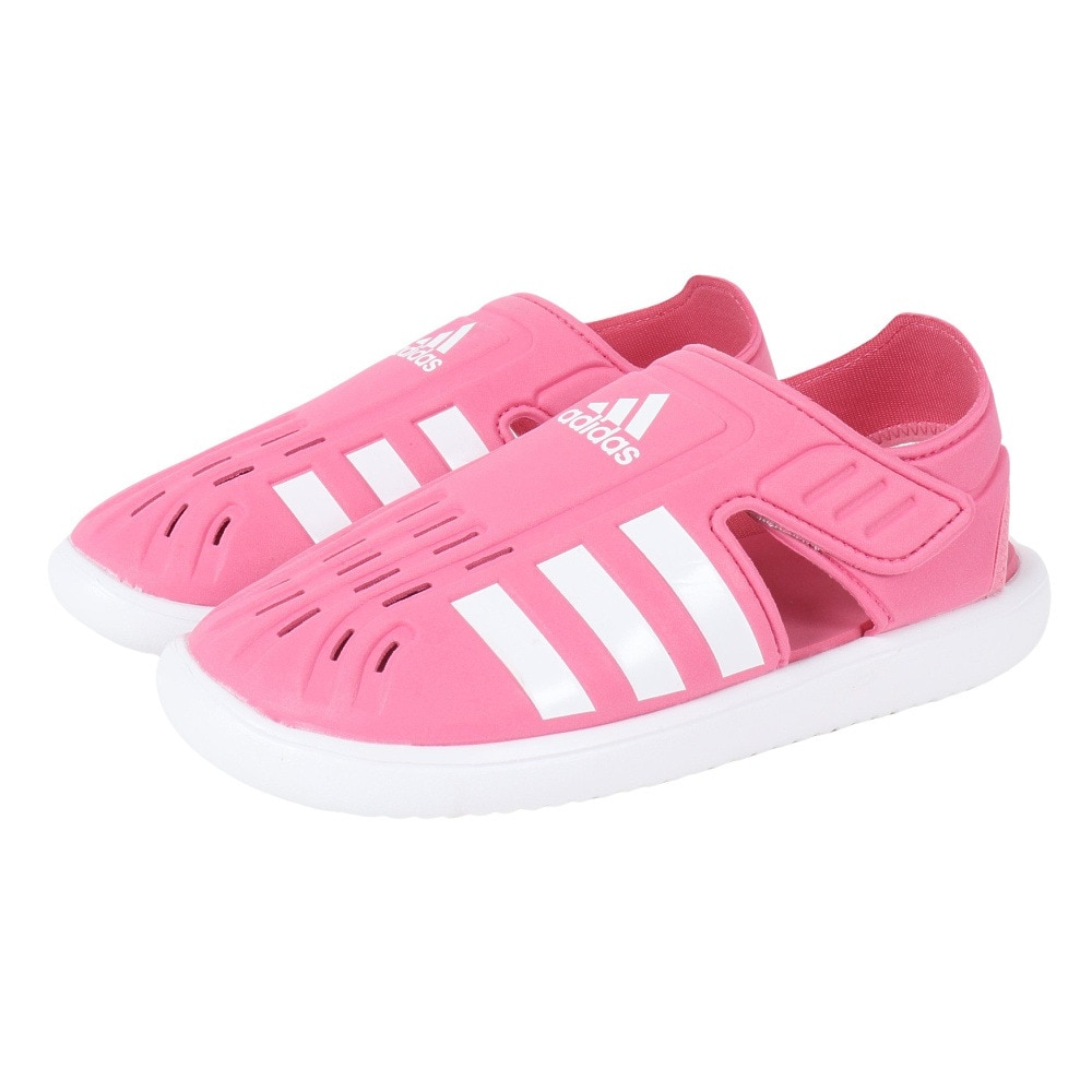 アディダス（adidas）（キッズ）ジュニアスポーツサンダル ジュニア サマー クローズドトゥ ウォーターサンダル ピンク LWS08-GW0386 面ファスナー レジャー