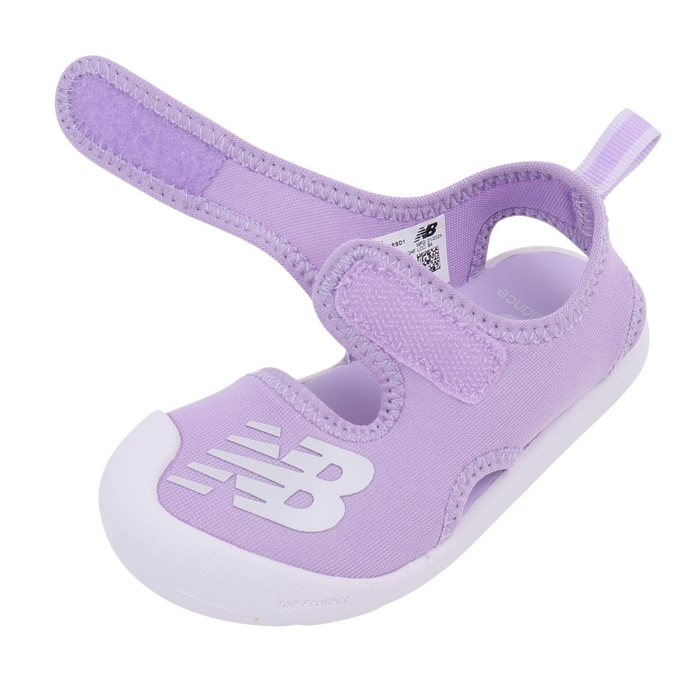 ニューバランス（new balance）（キッズ）ジュニアストラップサンダル CRSRv1 Sandal パープル SIFCRSD1M 面ファスナー 日常履き 公園 水遊び かわいい