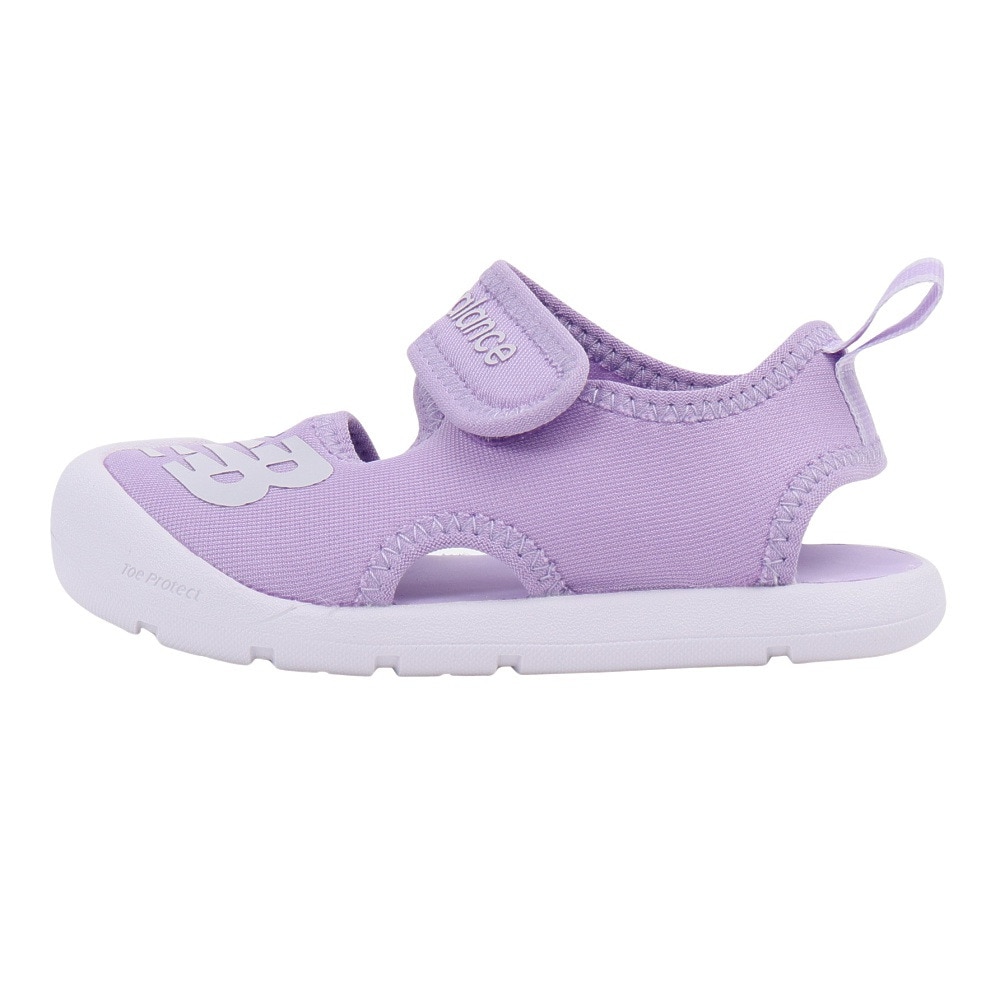 ニューバランス（new balance）（キッズ）ジュニアストラップサンダル CRSRv1 Sandal パープル SIFCRSD1M 面ファスナー 日常履き 公園 水遊び かわいい