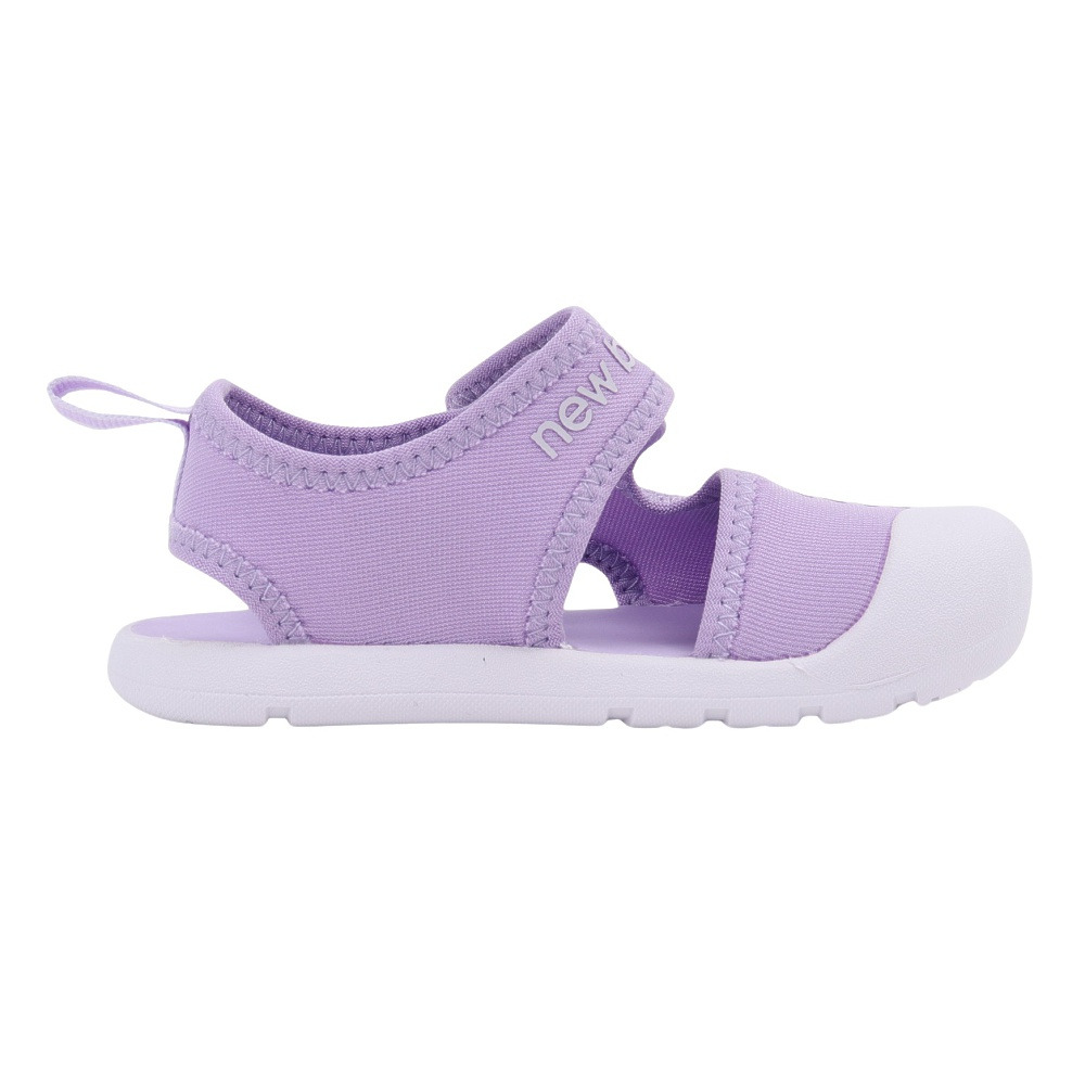 ニューバランス（new balance）（キッズ）ジュニアストラップサンダル CRSRv1 Sandal パープル SIFCRSD1M 面ファスナー 日常履き 公園 水遊び かわいい