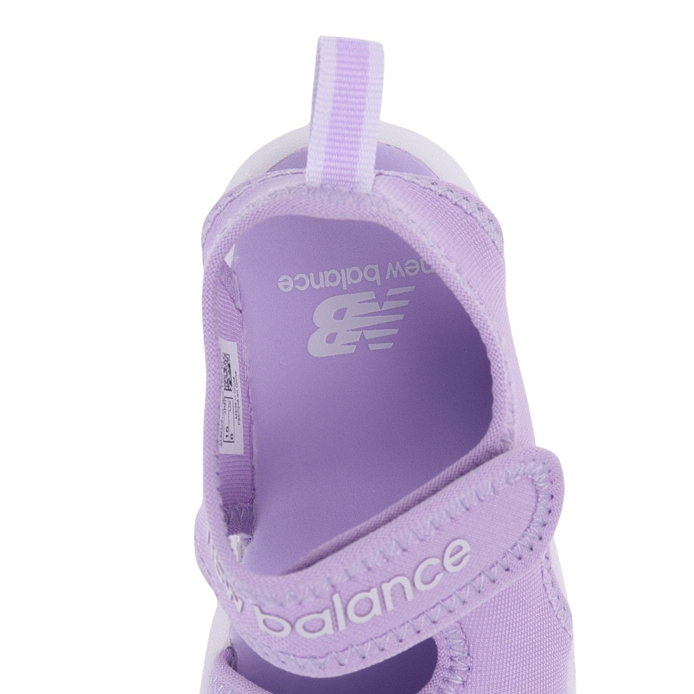 ニューバランス（new balance）（キッズ）ジュニアストラップサンダル CRSRv1 Sandal パープル SIFCRSD1M 面ファスナー 日常履き 公園 水遊び かわいい