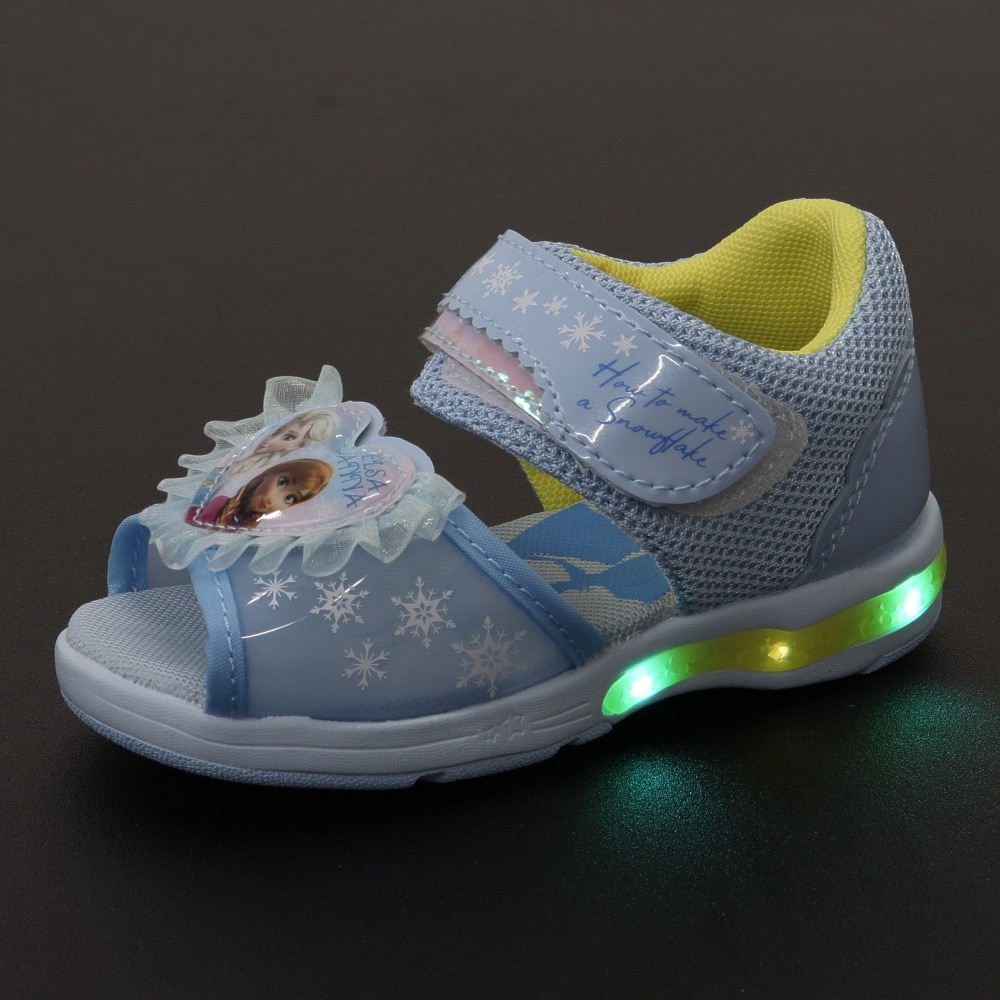 ムーンスター（MoonStar）（キッズ）ジュニア ストラップ ライトアップサンダル ガールズ C1355 ディズニー アナと雪の女王 12186319 25S2