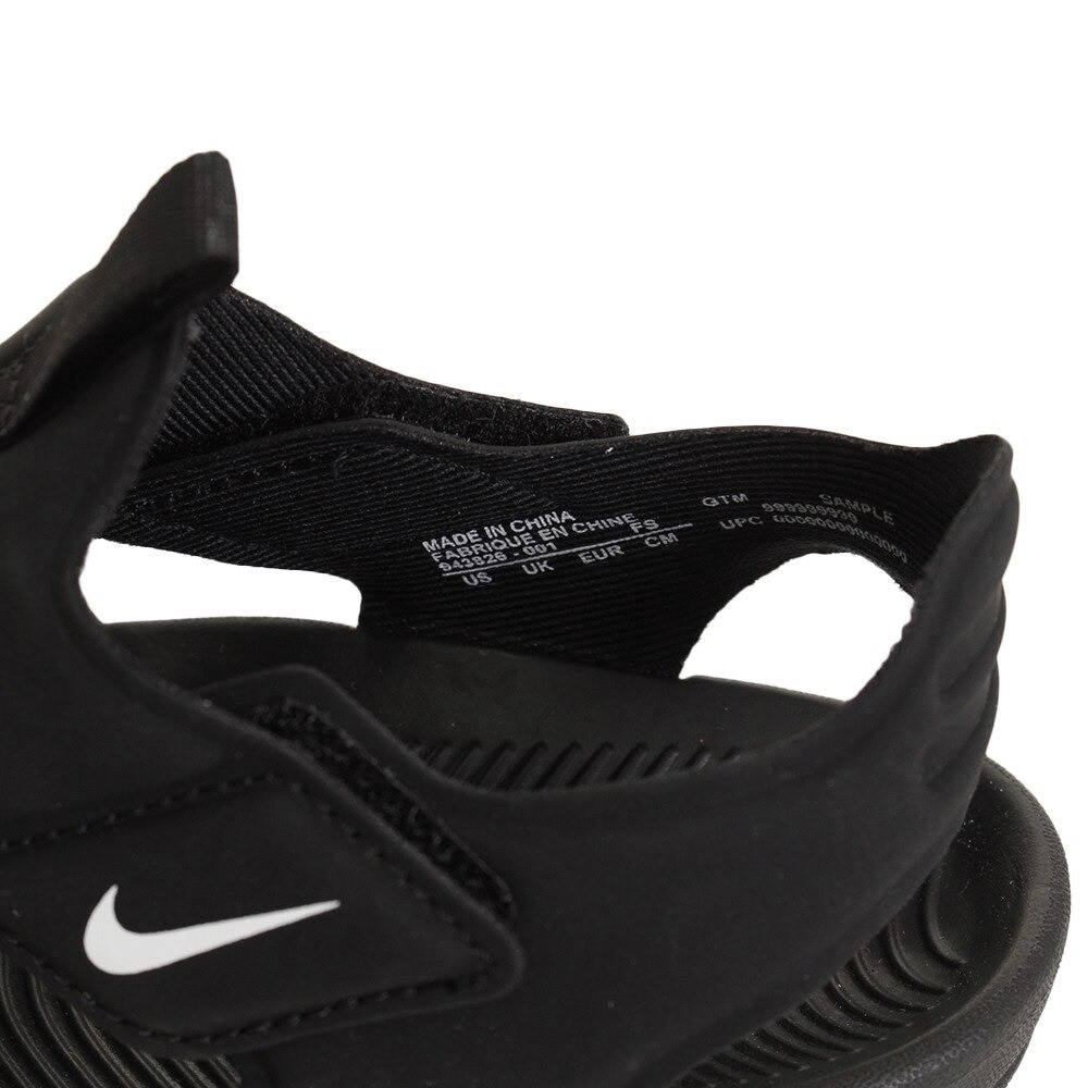ナイキ（NIKE）（キッズ）ジュニアサンダル サンレイプロテクト2 PS ブラック 943826-001SU18  シャワサン プール ビーチ レジャー 面ファスナー 軽量