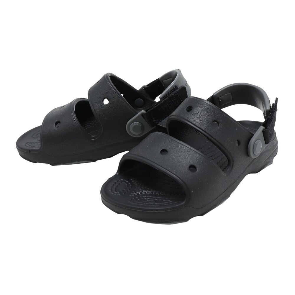 クロックス（crocs）（キッズ）スポーツサンダル クラシック オールテレイン ブラック 207707-001-2022 ストラップサンダル レジャー プール クッション性 