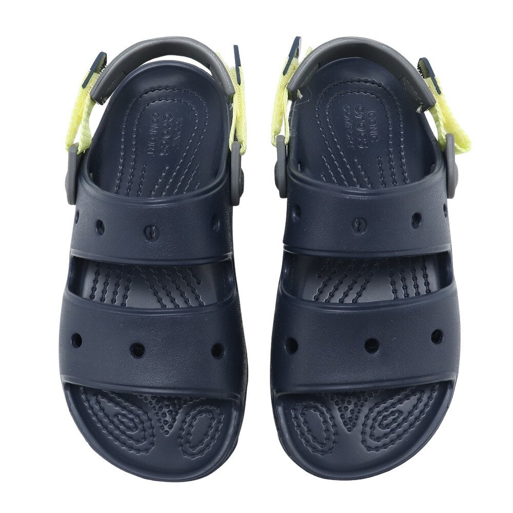 クロックス（crocs）（キッズ）スポーツサンダル クラシック オールテレイン ネイビー 207707-410-2022 ストラップサンダル レジャー プール クッション性 