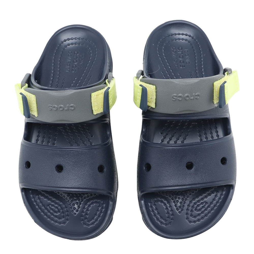 クロックス（crocs）（キッズ）スポーツサンダル クラシック オールテレイン ネイビー 207707-410-2022 ストラップサンダル レジャー プール クッション性 