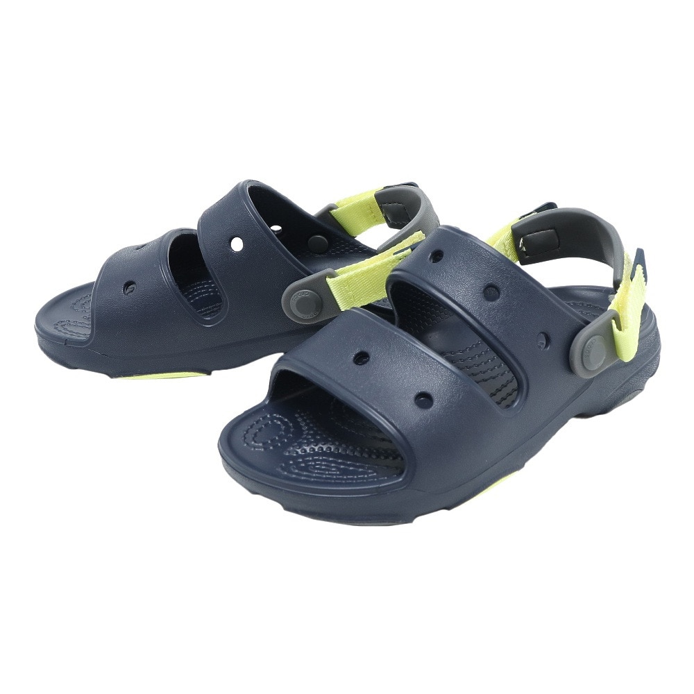 クロックス（crocs）（キッズ）スポーツサンダル クラシック オールテレイン ネイビー 207707-410-2022 ストラップサンダル レジャー プール クッション性 