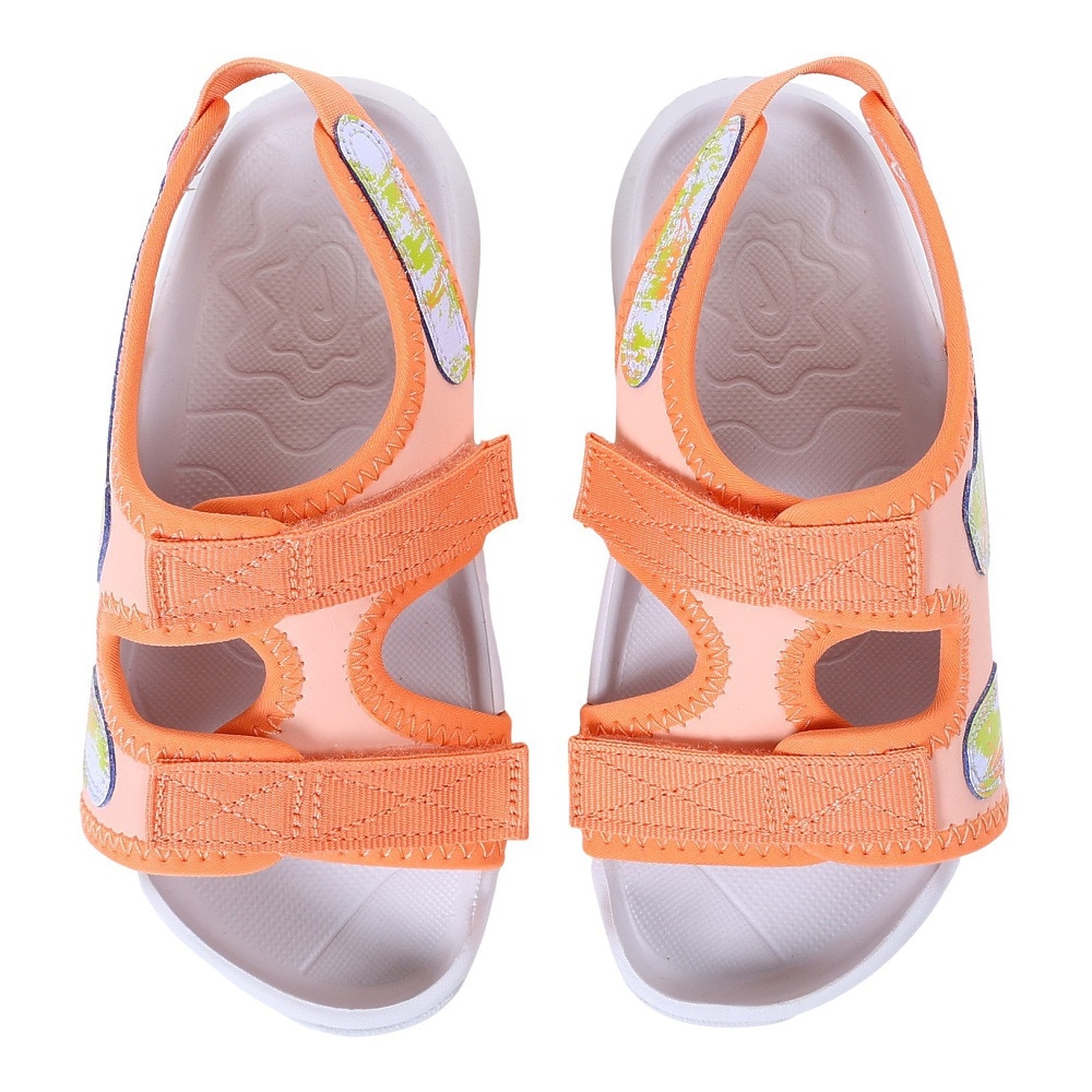 ナイキ（NIKE）（キッズ）ジュニアスポーツサンダル サンレイ アジャスト 6 SE オレンジ DX6385-800 ストラップサンダル 面ファスナー 