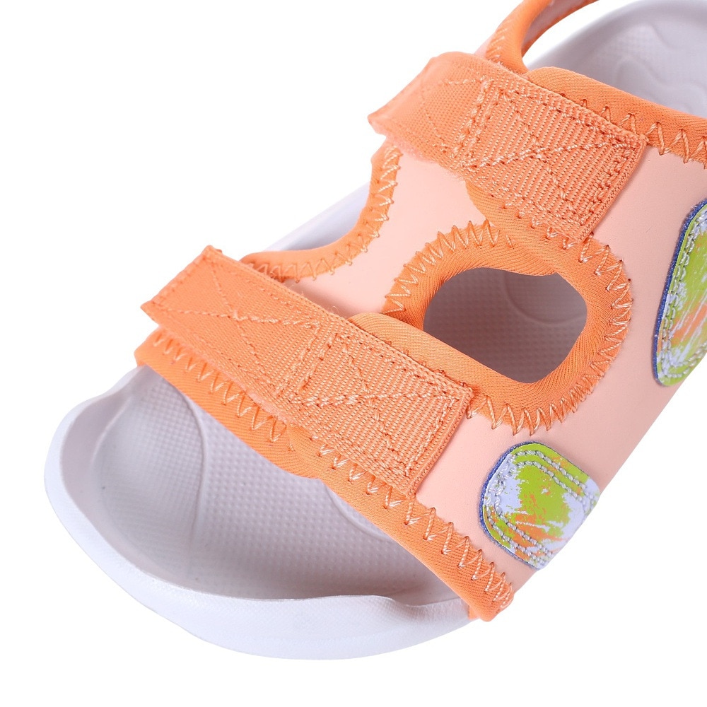 ナイキ（NIKE）（キッズ）ジュニアスポーツサンダル サンレイ アジャスト 6 SE オレンジ DX6385-800 ストラップサンダル 面ファスナー 