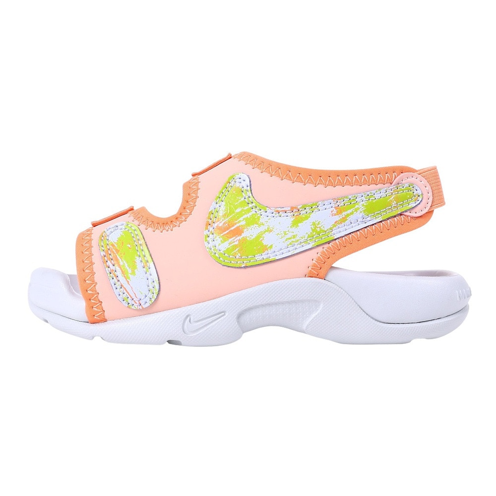 ナイキ（NIKE）（キッズ）ジュニアスポーツサンダル サンレイ アジャスト 6 SE オレンジ DX6385-800 ストラップサンダル 面ファスナー 