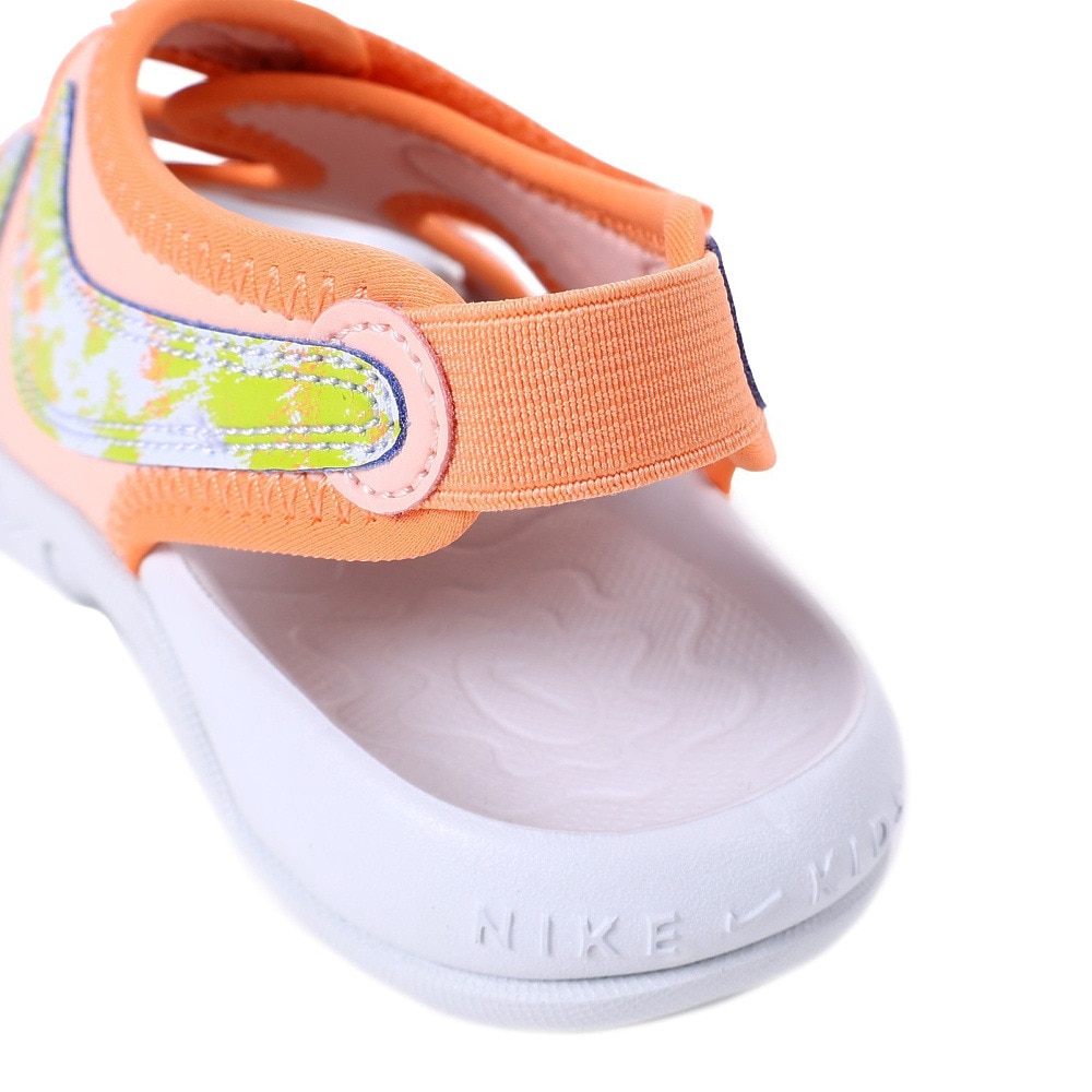ナイキ（NIKE）（キッズ）ジュニアスポーツサンダル サンレイ アジャスト 6 SE オレンジ DX6385-800 ストラップサンダル 面ファスナー 