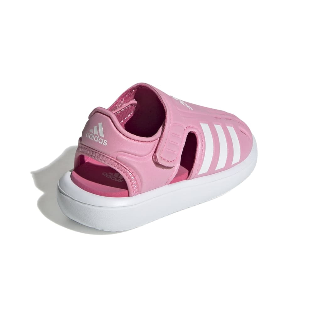 アディダス（adidas）（キッズ）ジュニアサンダル クローズドトゥサマーウォーターサンダル ピンク IE2604 ストラップ 軽量 タウン プール かわいい