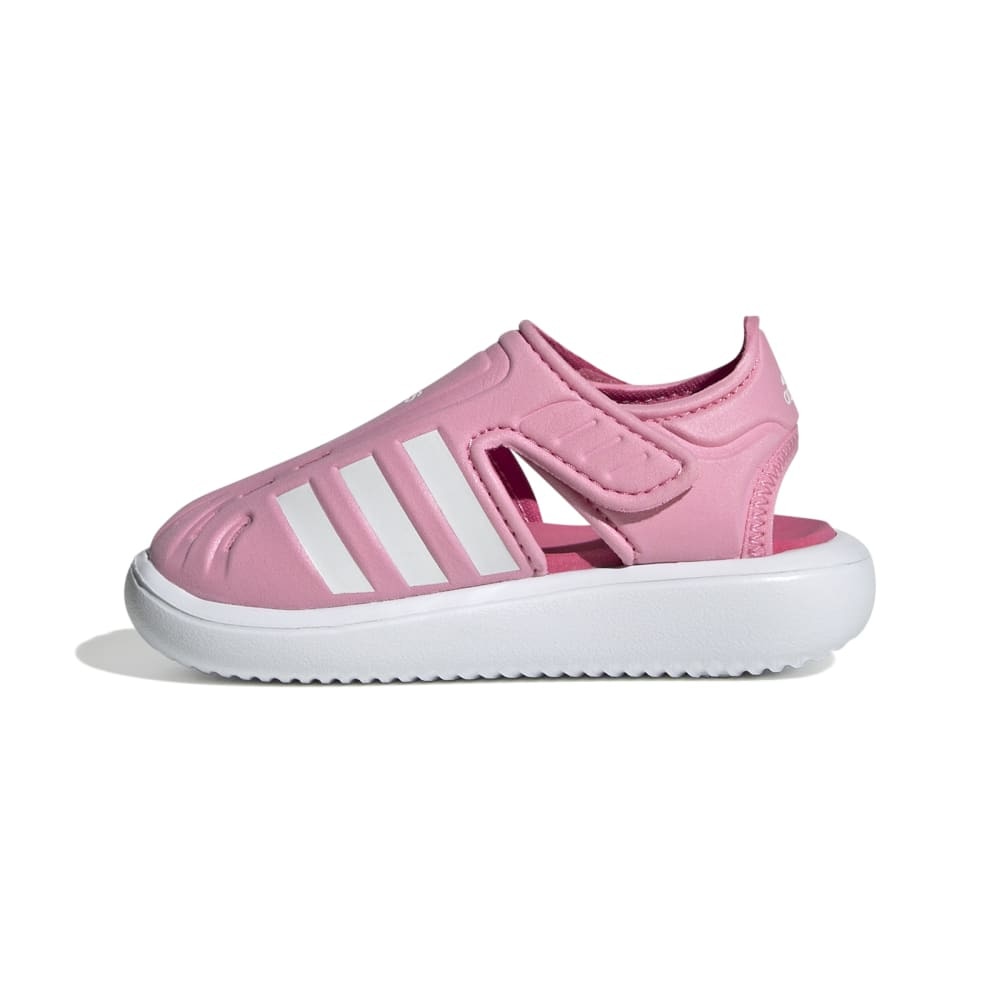 アディダス（adidas）（キッズ）ジュニアサンダル クローズドトゥサマーウォーターサンダル ピンク IE2604 ストラップ 軽量 タウン プール かわいい