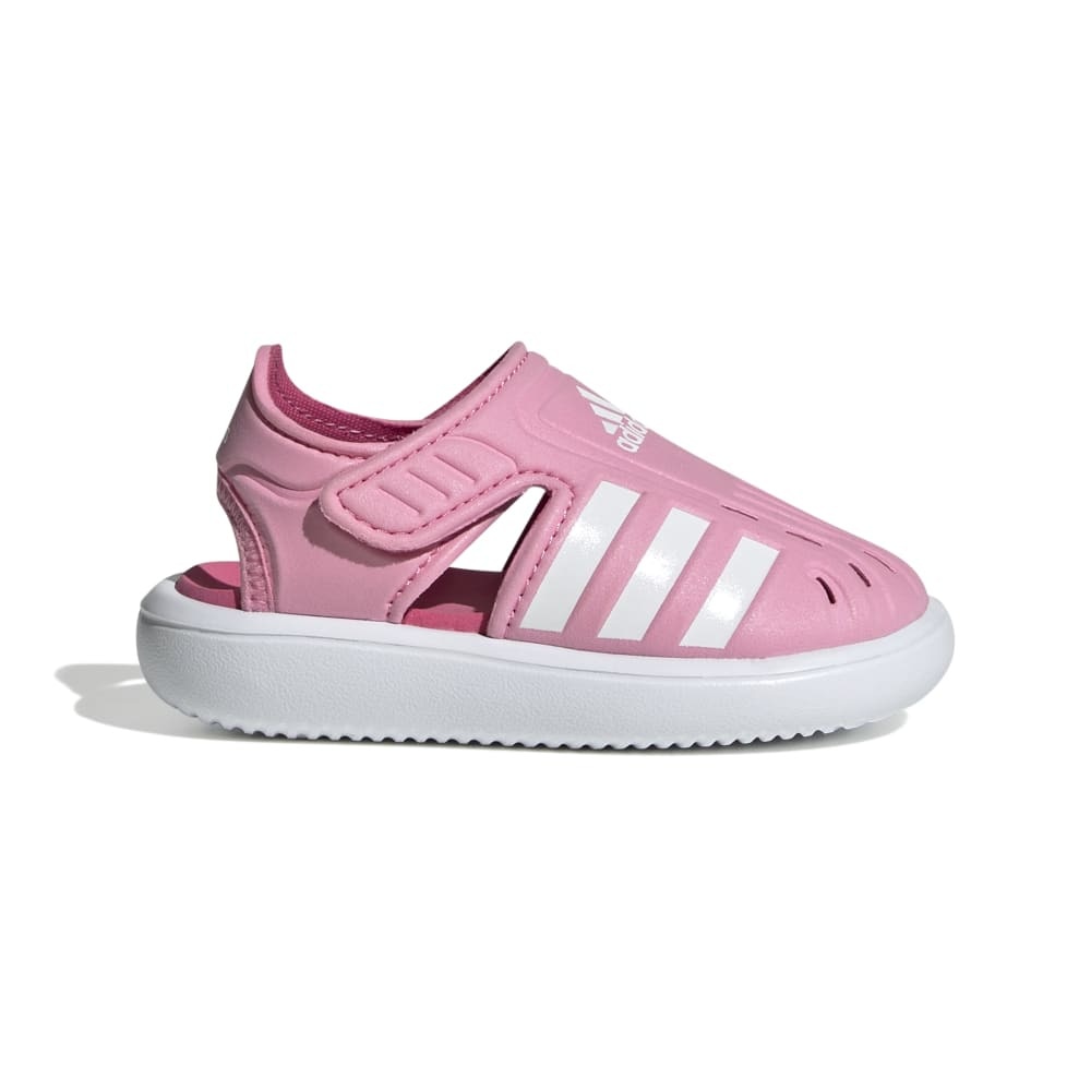 アディダス（adidas）（キッズ）ジュニアサンダル クローズドトゥサマーウォーターサンダル ピンク IE2604 ストラップ 軽量 タウン プール かわいい