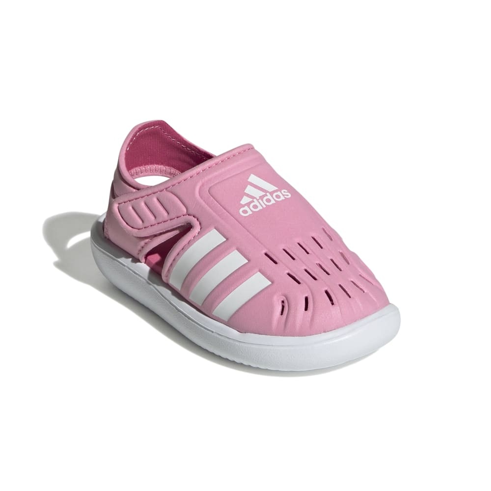 アディダス（adidas）（キッズ）ジュニアサンダル クローズドトゥサマーウォーターサンダル ピンク IE2604 ストラップ 軽量 タウン プール かわいい