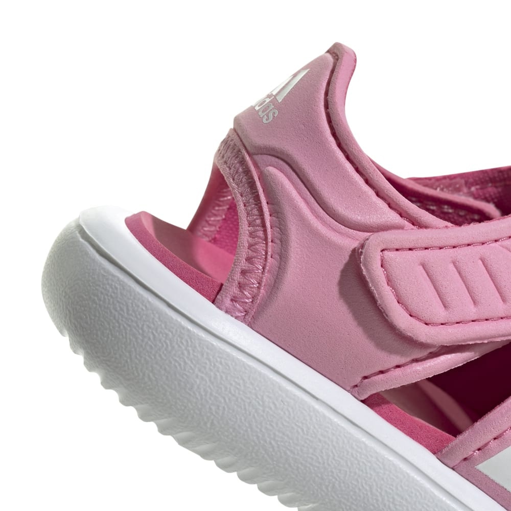 アディダス（adidas）（キッズ）ジュニアサンダル クローズドトゥサマーウォーターサンダル ピンク IE2604 ストラップ 軽量 タウン プール かわいい