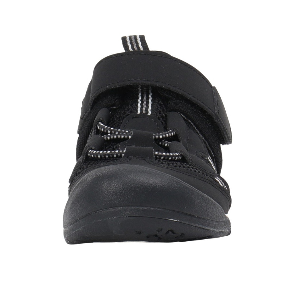 ムーンスター（MoonStar）（キッズ）ジュニアサンダル MF S013C ブラック 12185056 24SS ストラップ 面ファスナー タウン 日常履き レジャー