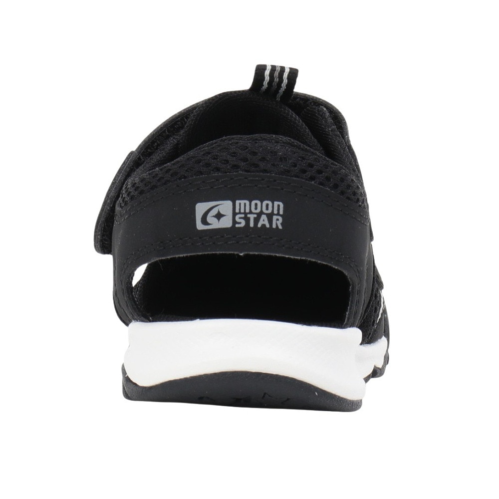 ムーンスター（MoonStar）（キッズ）ジュニアサンダル MF S013C ブラック 12185056 24SS ストラップ 面ファスナー タウン 日常履き レジャー