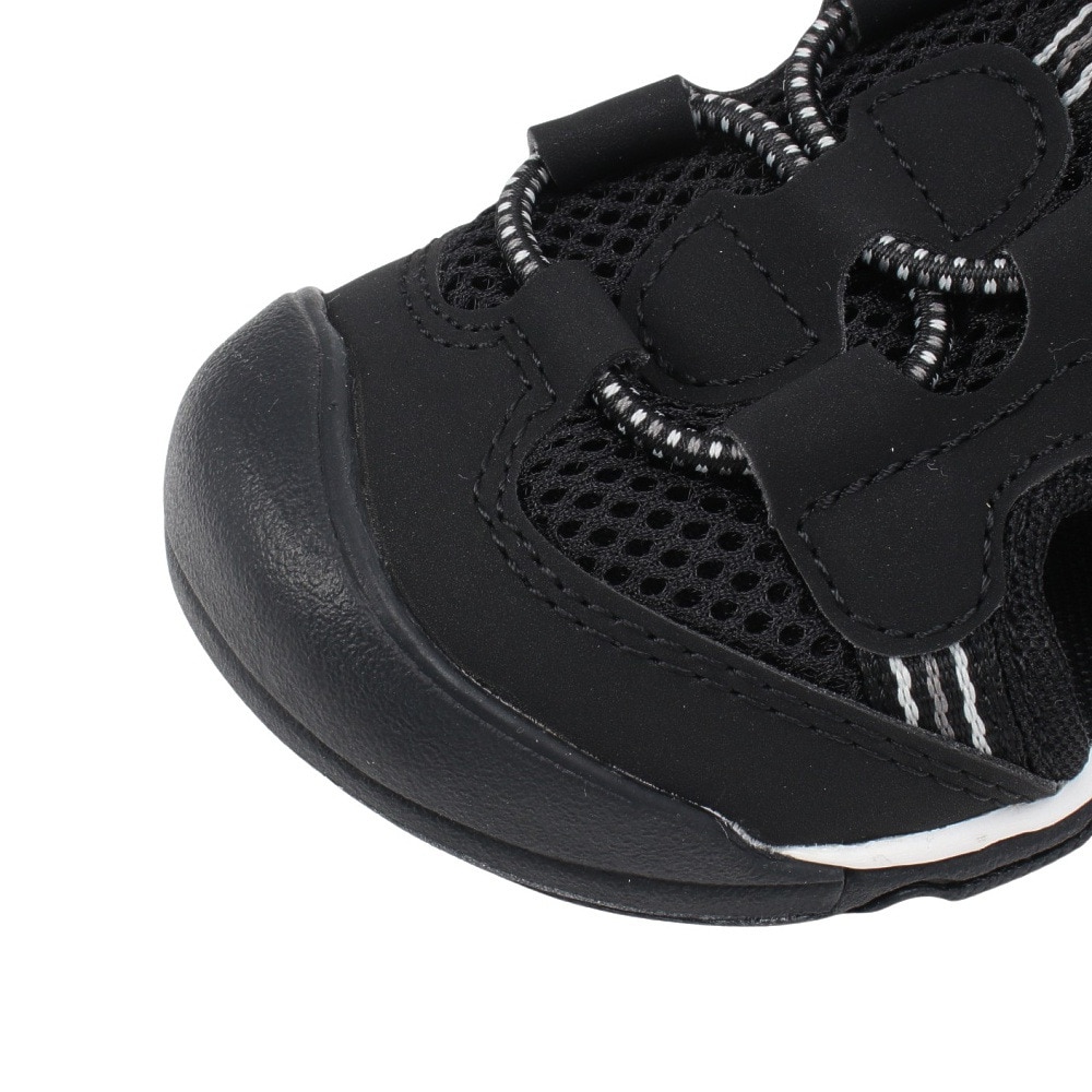 ムーンスター（MoonStar）（キッズ）ジュニアサンダル MF S013C ブラック 12185056 24SS ストラップ 面ファスナー タウン 日常履き レジャー