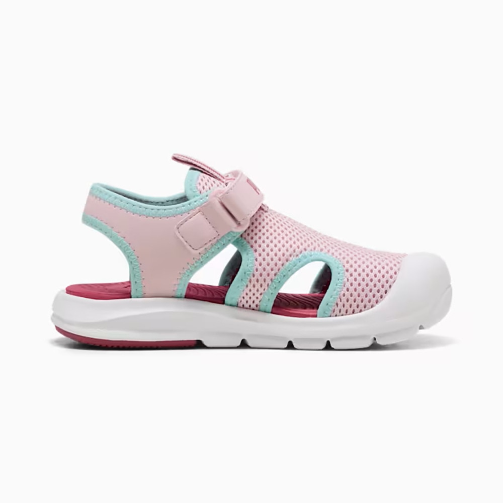 プーマ（PUMA）（キッズ）スポーツサンダル ジュニアストラップサンダル ファン レーサー メッシュ ピンク 40157503 シャワーサンダル アウトドア かわいい 