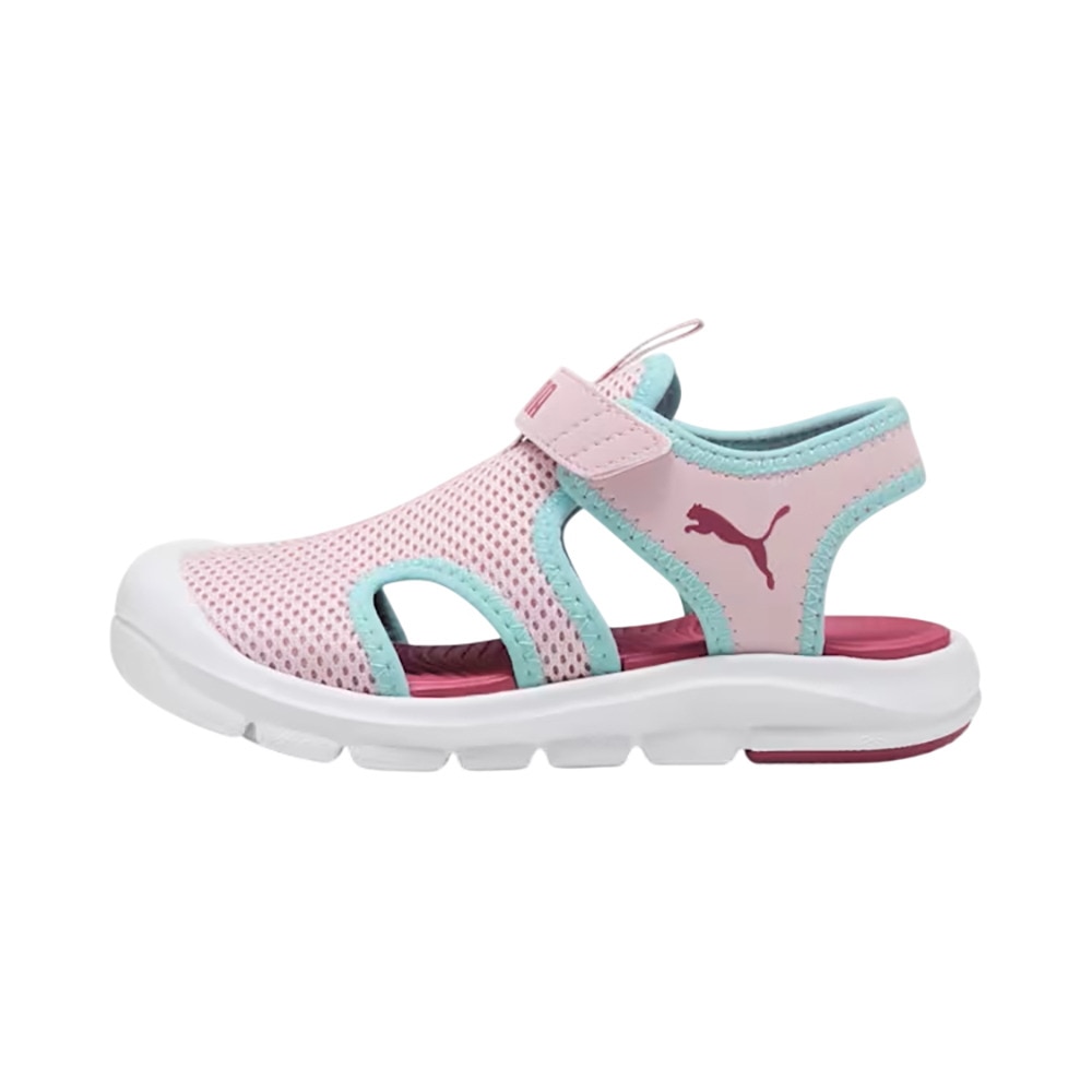 プーマ（PUMA）（キッズ）スポーツサンダル ジュニアストラップサンダル ファン レーサー メッシュ ピンク 40157503 シャワーサンダル アウトドア かわいい 