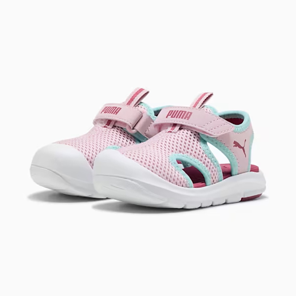 プーマ（PUMA）（キッズ）スポーツサンダル ベビー ジュニアストラップサンダル ファン レーサー メッシュ ピンク 40157603 シャワーサンダル 通気性 かわいい