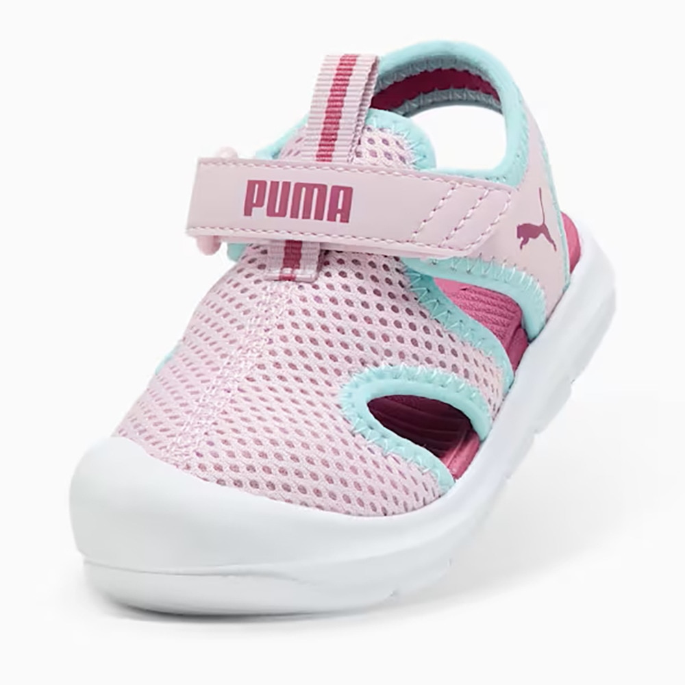 プーマ（PUMA）（キッズ）スポーツサンダル ベビー ジュニアストラップサンダル ファン レーサー メッシュ ピンク 40157603 シャワーサンダル 通気性 かわいい