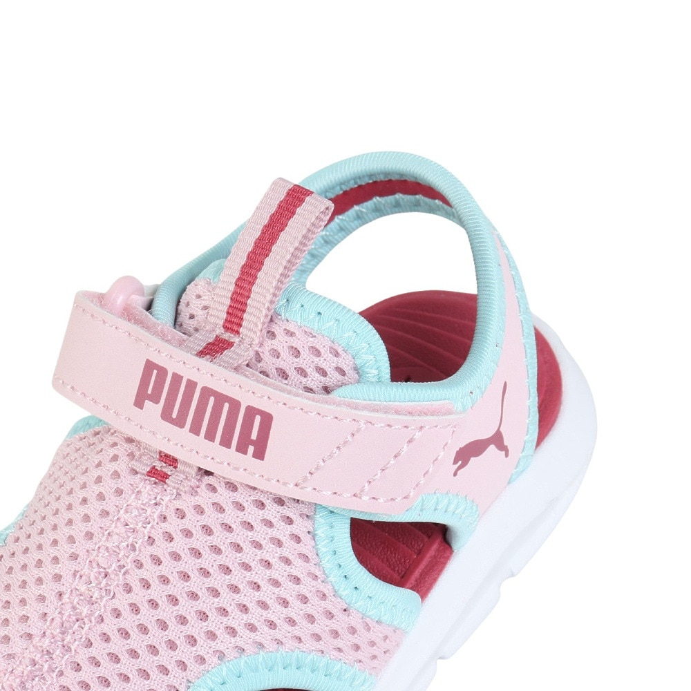 プーマ（PUMA）（キッズ）スポーツサンダル ベビー ジュニアストラップサンダル ファン レーサー メッシュ ピンク 40157603 シャワーサンダル 通気性 かわいい