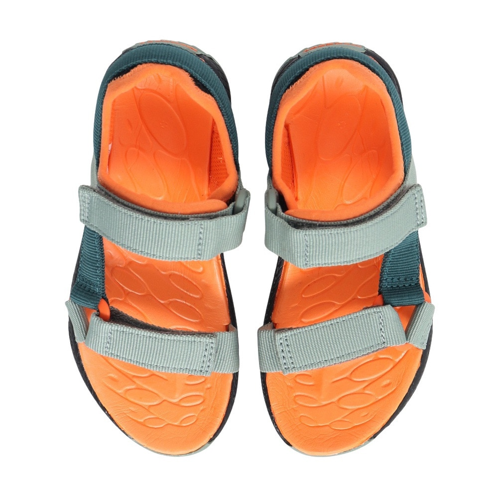 メレル（MERRELL）（キッズ）ジュニア ストラップサンダル カフナウェブ MK266760 GREY/BLK/ORANGE