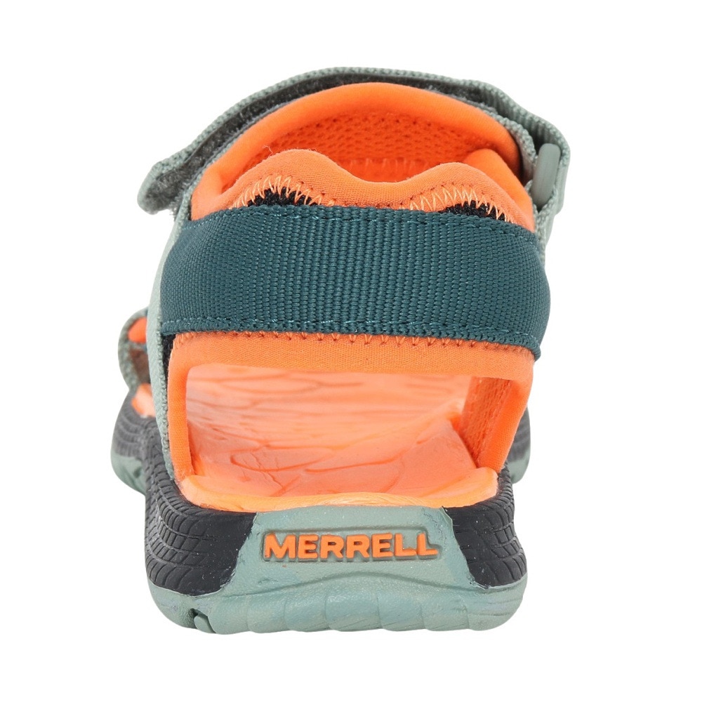 メレル（MERRELL）（キッズ）ジュニア ストラップサンダル カフナウェブ MK266760 GREY/BLK/ORANGE
