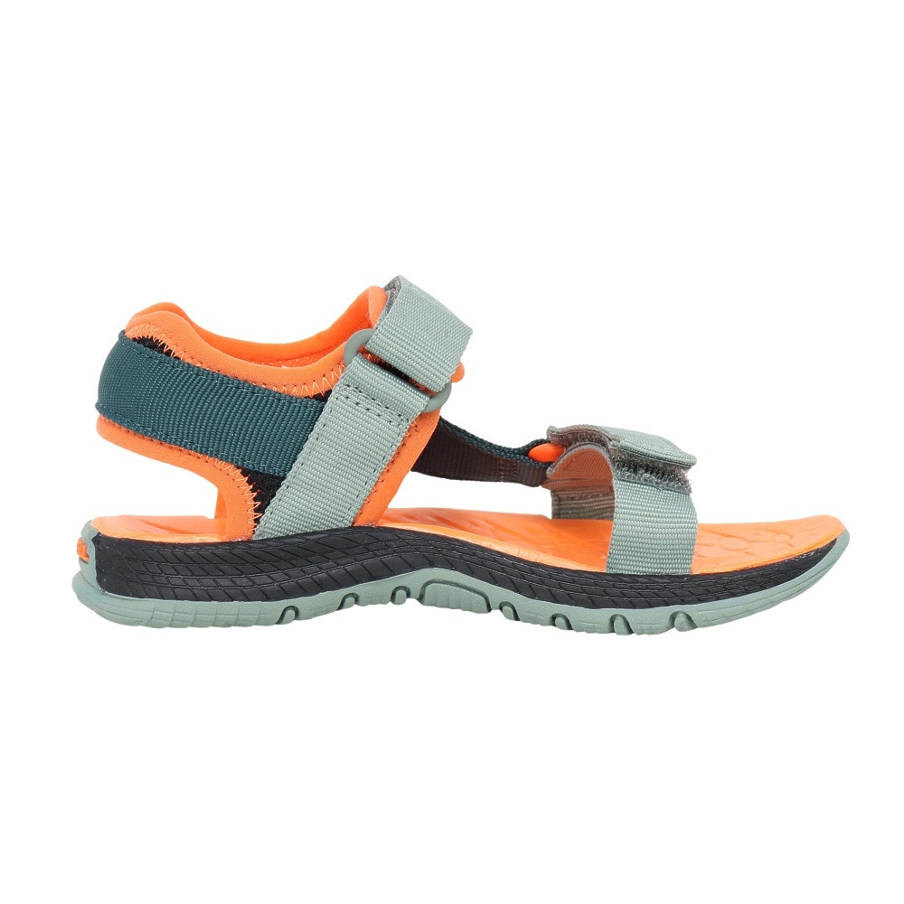 メレル（MERRELL）（キッズ）ジュニア ストラップサンダル カフナウェブ MK266760 GREY/BLK/ORANGE