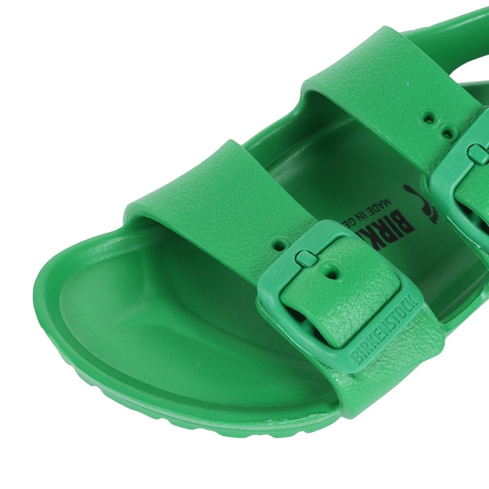 ビルケンシュトック（BIRKENSTOCK）（キッズ）サンダル ミラノキッズ グリーン 1021656 ストラップ ウォッシャブル 軽量 耐水性 レジャー プール