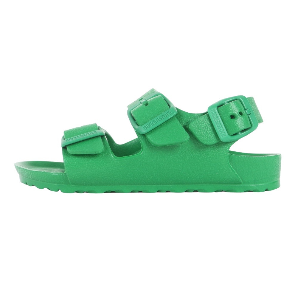 ビルケンシュトック（BIRKENSTOCK）（キッズ）サンダル ミラノキッズ グリーン 1021656 ストラップ ウォッシャブル 軽量 耐水性 レジャー プール
