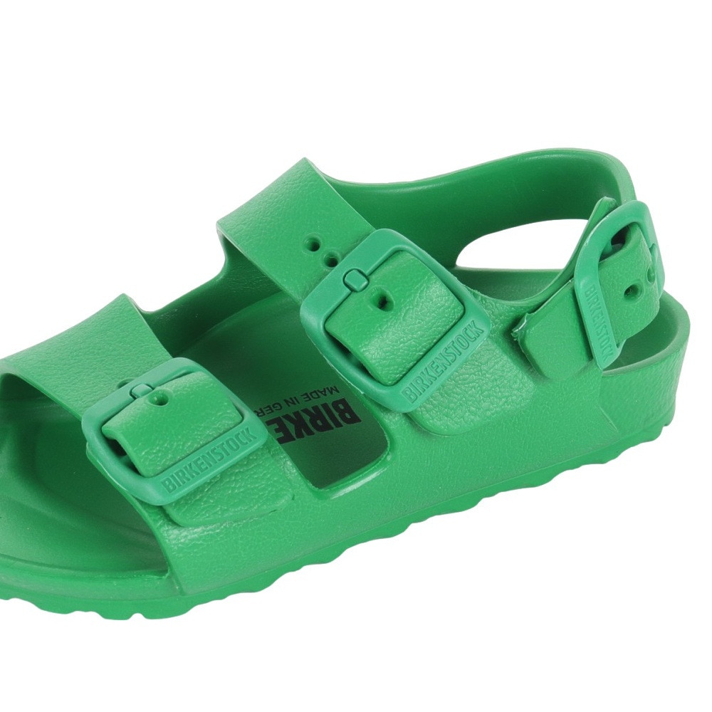ビルケンシュトック（BIRKENSTOCK）（キッズ）サンダル ミラノキッズ グリーン 1021656 ストラップ ウォッシャブル 軽量 耐水性 レジャー プール