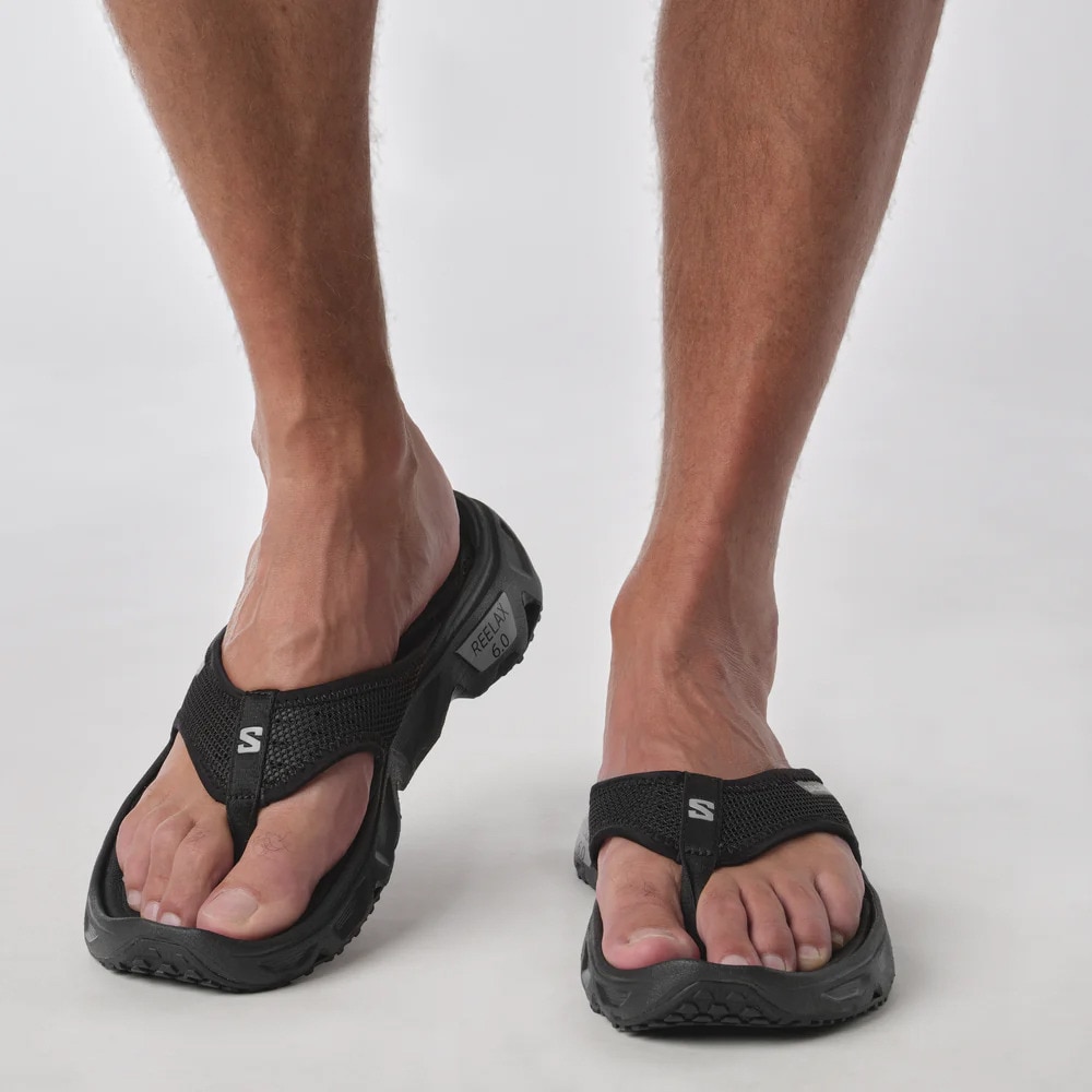 サロモン（SALOMON）（メンズ）スポーツサンダル リラックス ブレイク6.0 ブラック L47110800リカバリー シューズ 鼻緒 クッション性 通気性 軽量 