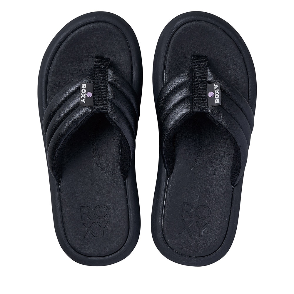 ロキシー（ROXY）（レディース）サンダル RAD WEEKEND ブラック 24SPRSD241204BLK 鼻緒 厚底 クッション性 タウン レジャー プール シンプル
