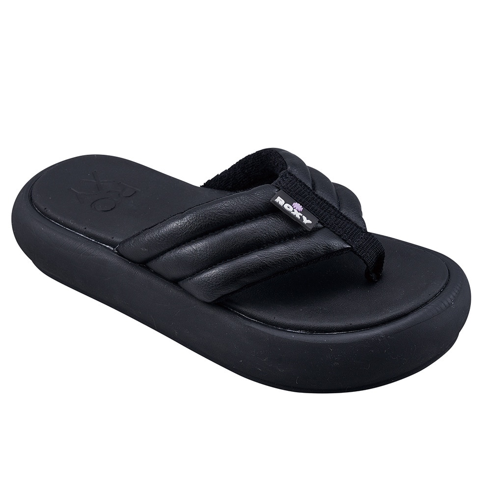 ロキシー（ROXY）（レディース）サンダル RAD WEEKEND ブラック 24SPRSD241204BLK 鼻緒 厚底 クッション性 タウン レジャー プール シンプル