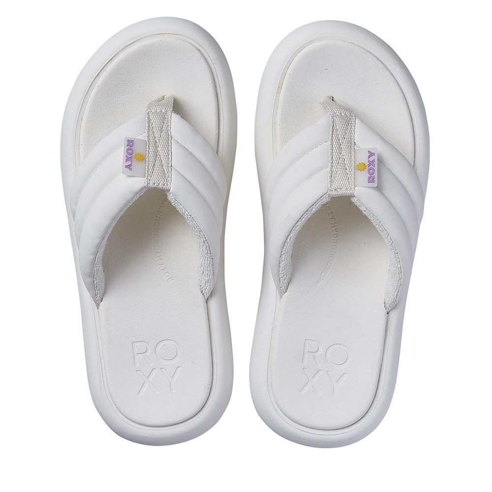 ロキシー（ROXY）（レディース）サンダル RAD WEEKEND オフホワイト 24SPRSD241204OWT 鼻緒 厚底 クッション性 タウン レジャー プール シンプル