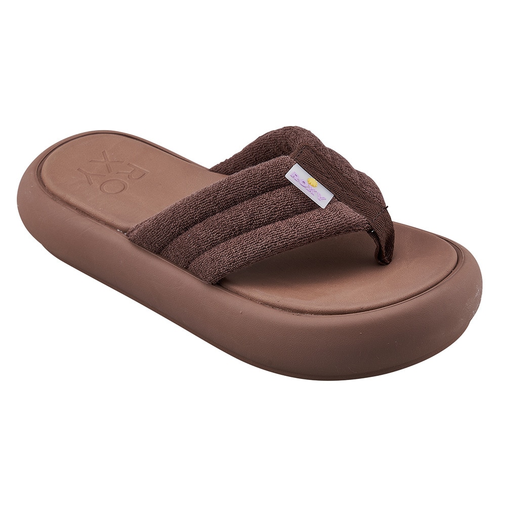 ロキシー（ROXY）（レディース）サンダル RAD WEEKEND PILE ブラウン 24SPRSD241205BRN 鼻緒 厚底 クッション性 タウン レジャー プール シンプル