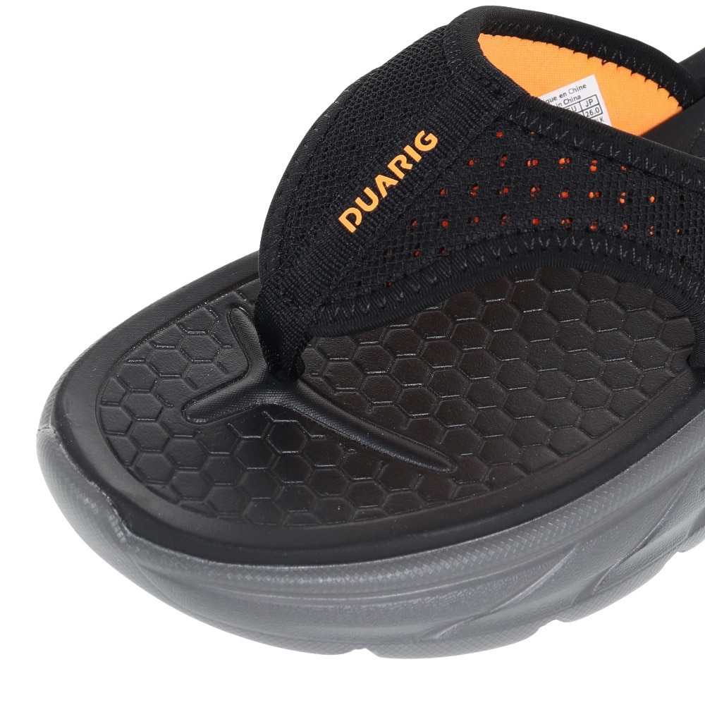 デュアリグ（DUARIG）（メンズ）サンダル LANIERE ブラック 3S0002-SHSP-804CDL BLK リカバリー 鼻緒 クッション タウン アウトドア レジャー